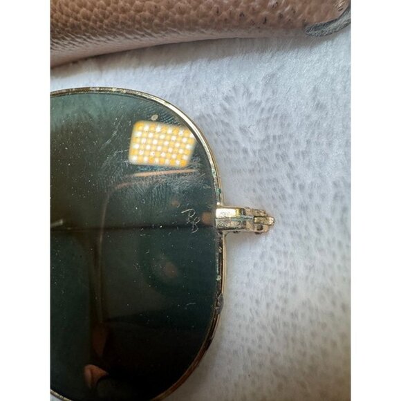 Vintage Ray-Ban B&L USA Gold Aviator Sunglasses G-15 Green Lens w/ Case - Picture 2 of 6